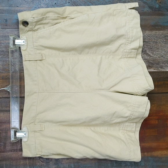 Abercrombie & Fitch Khaki Chino Shorts w/ Side Zipper - 12 - Picture 1 of 4
